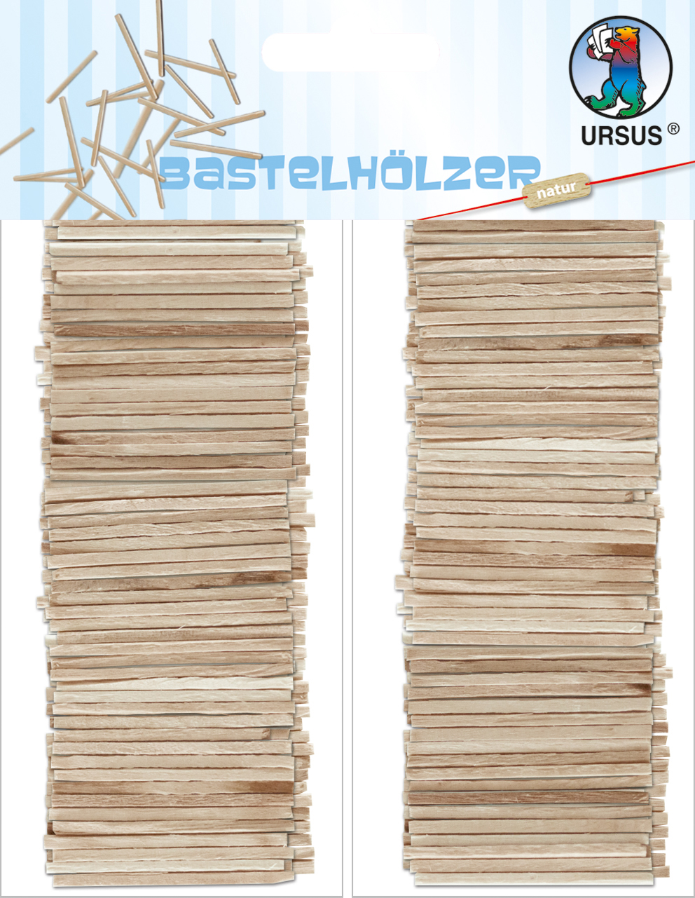 Wooden craft sticks 42x2x2mm approx.500pcs